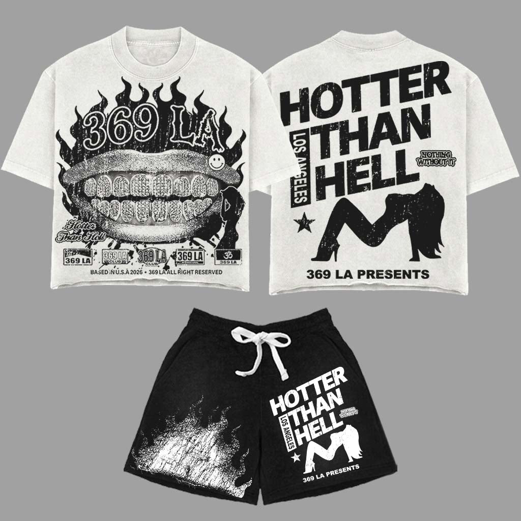 Hotter Than Hell T-Shirt & Sweatshorts Full Set