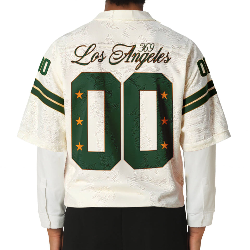 Cream Eagle Short-Sleeve Football Jersey
