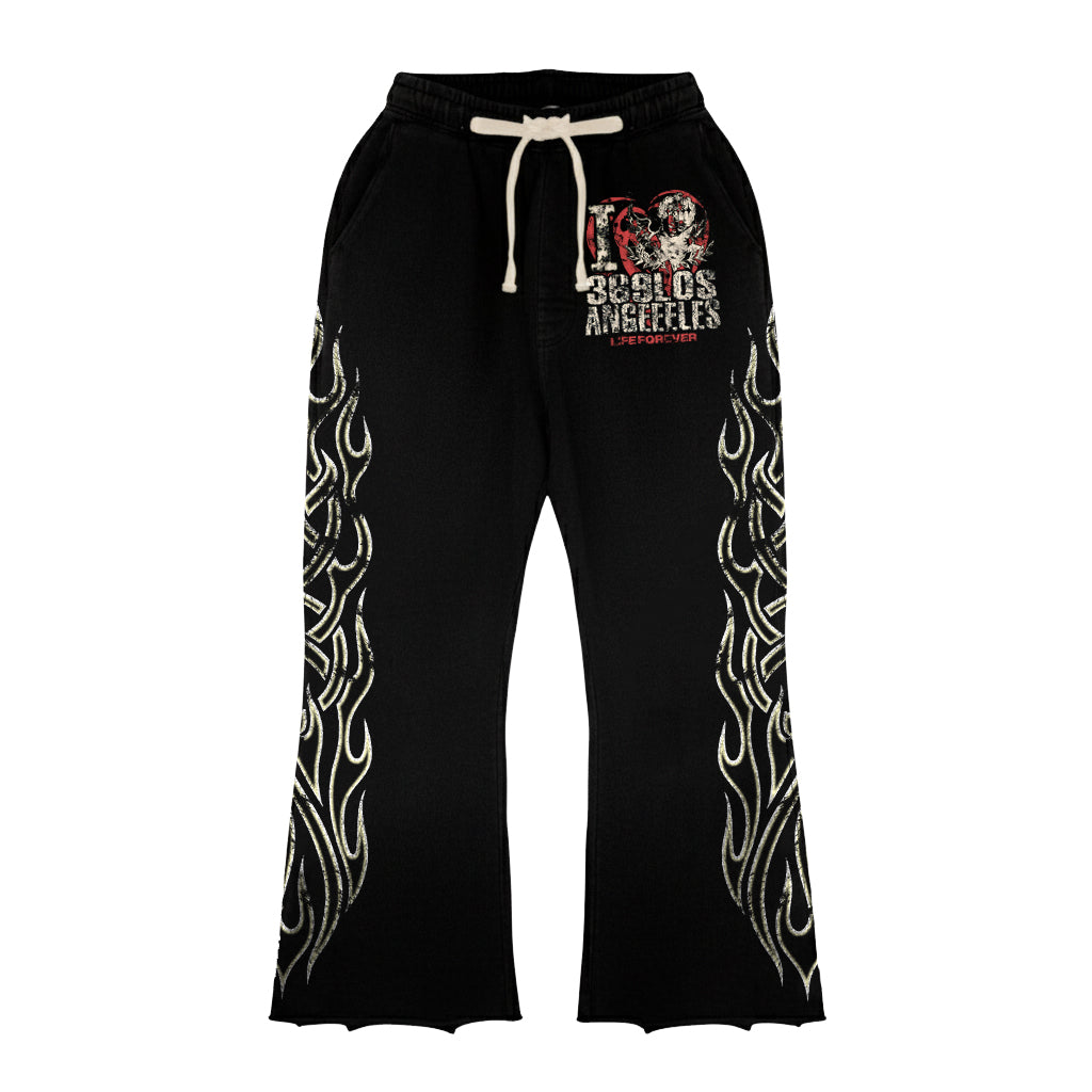 Cupid Forever Long-Sleeve T-Shirt & Flare Sweatpants Full Set