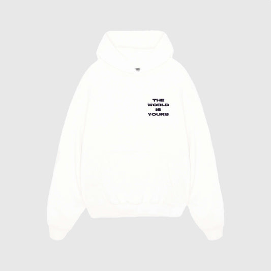 World Is Yours Hoodie White