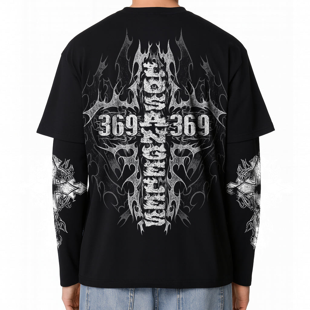 Human Angels Double-Layer Long-Sleeve T-Shirt