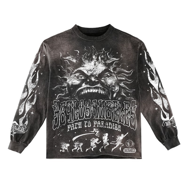 Reserved Long-Sleeve T-Shirt & Flare Sweatpants Full Set