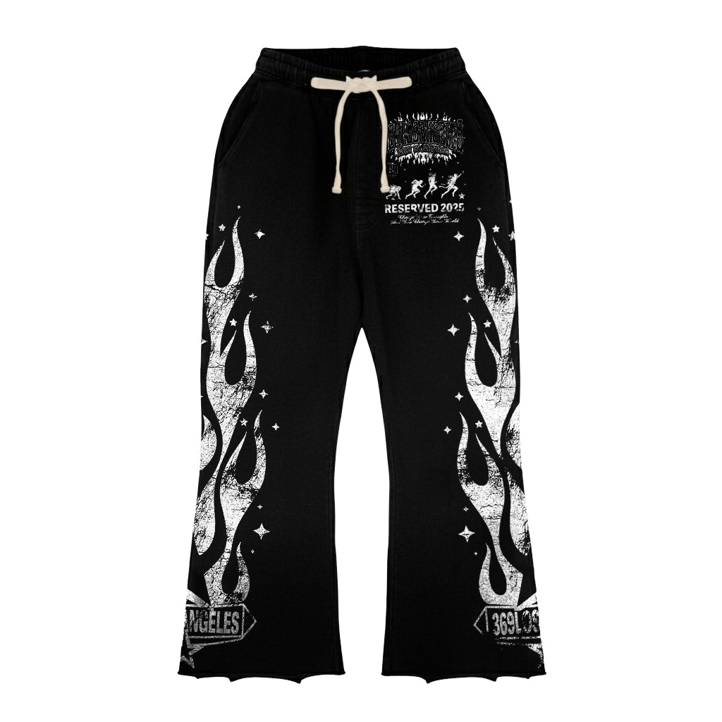 Reserved Long-Sleeve T-Shirt & Flare Sweatpants Full Set