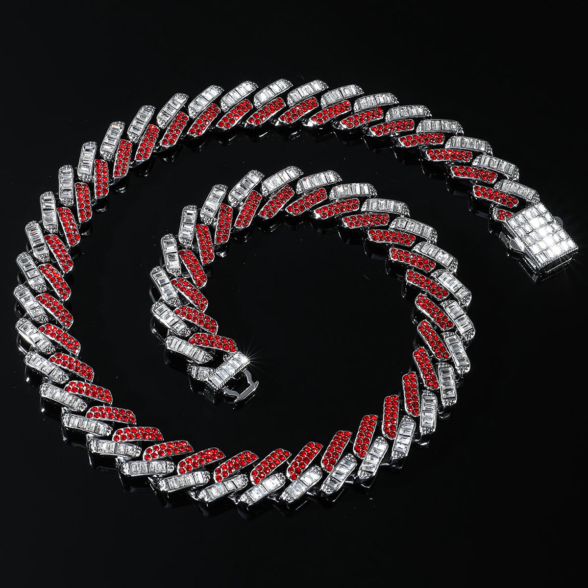 Mixed Iced Out Cuban Link Necklace
