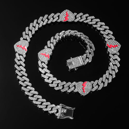 Heartbreak Iced Out Cuban Link Chain