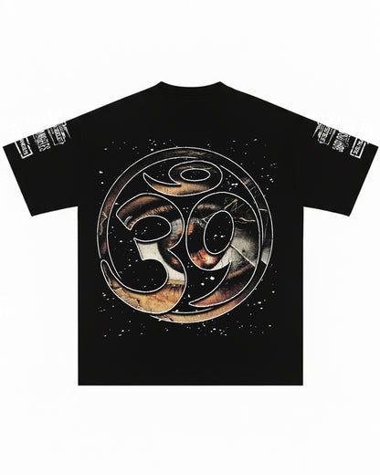 Piercing Vision Short-Sleeve T-Shirt & Flare Sweatpants Full Set
