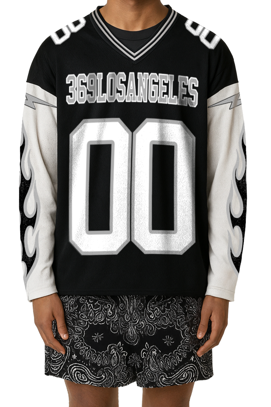 Black Lightning Jersey & Mesh Shorts Full Set