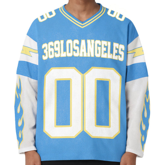Blue Lightning Double-Layer Long-Sleeve Jersey