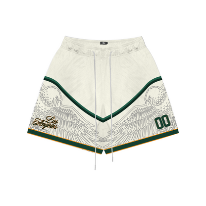 Cream Eagle Football Jersey & Mesh Shorts Full Set