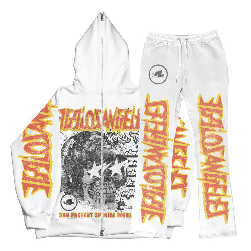 World Tour Full Zip Hoodie & Flare Sweatpants Set