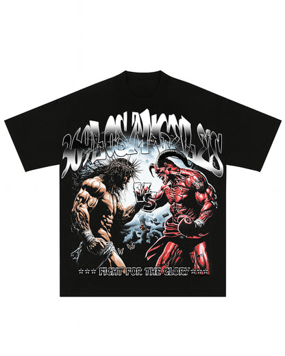 Good Vs Evil Short-Sleeve T-Shirt & Flare Sweatpants Full Set