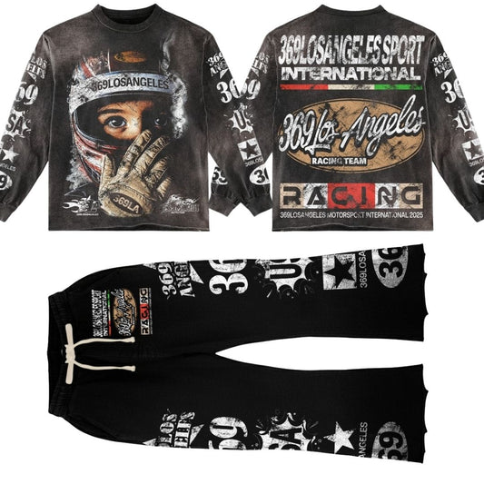 Spider Full Zip Hoodie & Flare Sweatpants Set