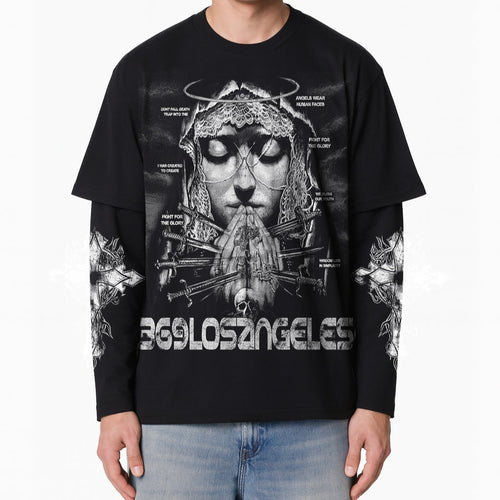 Human Angels Double-Layer Long-Sleeve T-Shirt