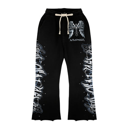 Internal Paradise Long-Sleeve T-Shirt & Flare Sweatpants Full Set