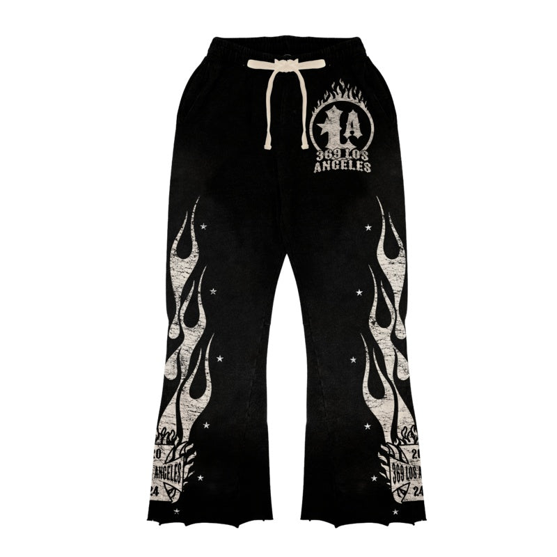 Snake Long-Sleeve T-Shirt & Flare Sweatpants Full Set