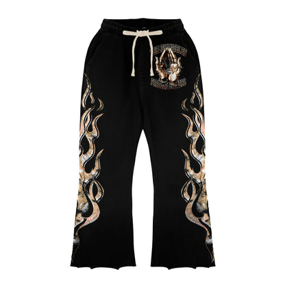 Prayers Long-Sleeve T-Shirt & Flare Sweatpants Full Set