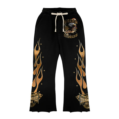 Racing Eagle Long-Sleeve T-Shirt & Flare Sweatpants Full Set