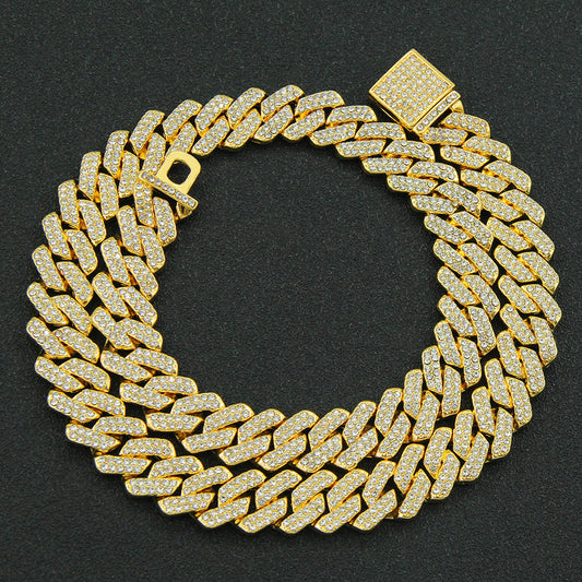 Plain Iced Out Cuban Link Necklace