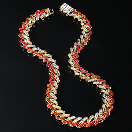 Mixed Iced Out Cuban Link Necklace