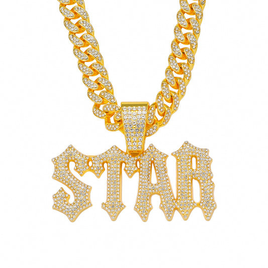 Star Iced Out Cuban Link Necklace