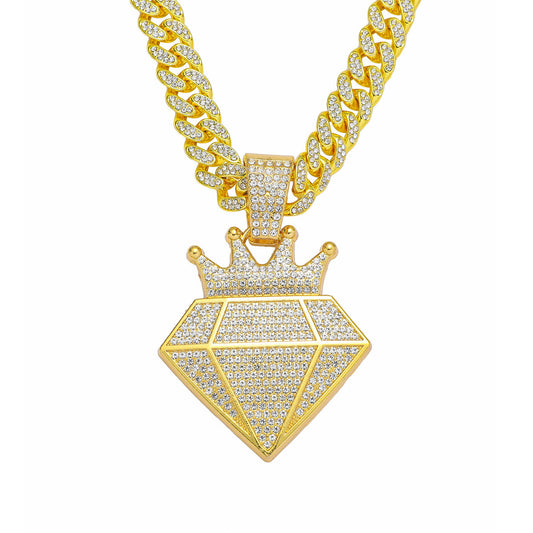 King Diamond Iced Out Cuban Link Necklace