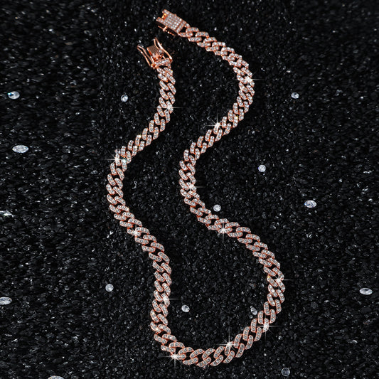 Plain Long Diamond Iced Out Cuban Link Necklace