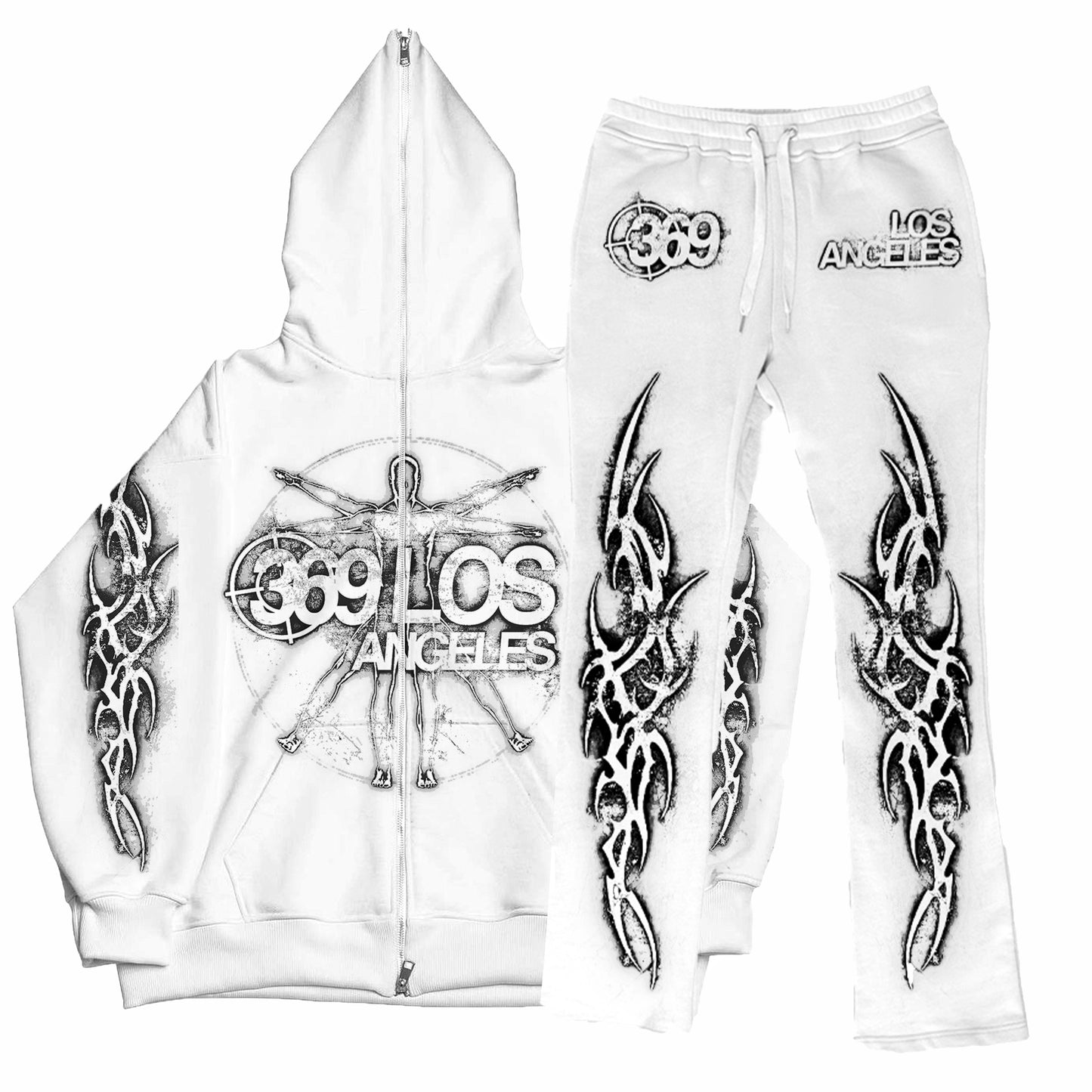 Leo Full Zip Hoodie & Flare Sweatpants Set